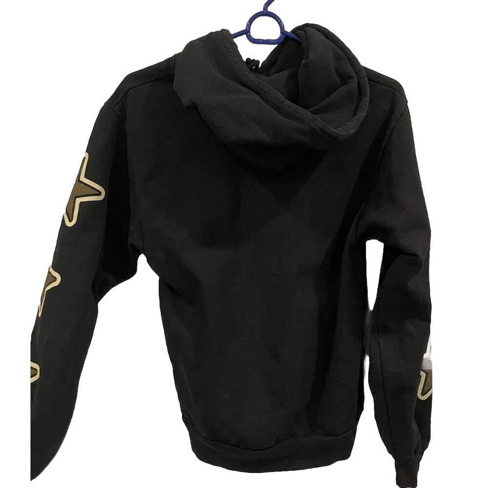 Happy99 Puff Print Black & Beige Graphic Hoodie Sz X-Small -Excellent Condition - Picture 6 of 15